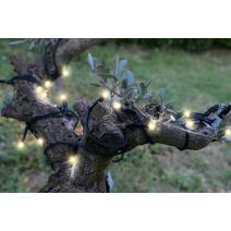 Guirlande solaire led blanc chaud  -  10m - BLACHERE